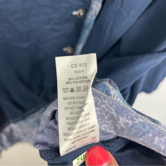 Joe Browns Plus 24 Lagenlook Boho V-neck Asymmetric Artsy Tunic Top Blouse Y12 - Picture 6 of 9